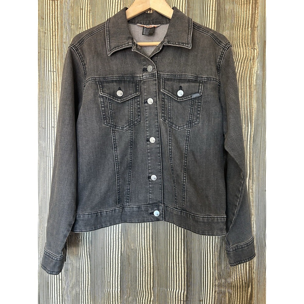 5.11 Tactical Women's Denim Jacket Gray Size M Grunge Classic Biker Rock Chores